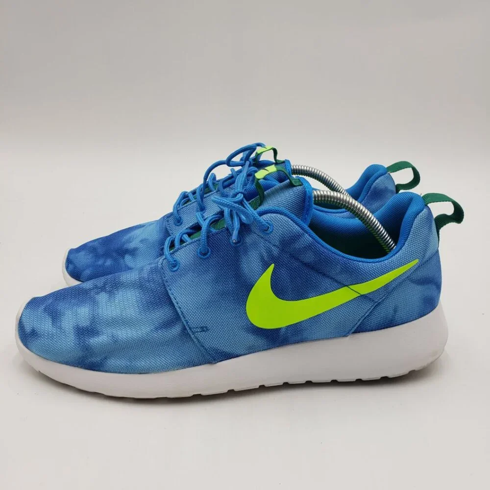 Nike Roshe Run Sneakers 11 Mens Lace Up Running Electric‎ Blue